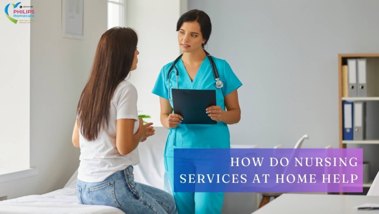 How do nursing services at home help with long-term care?